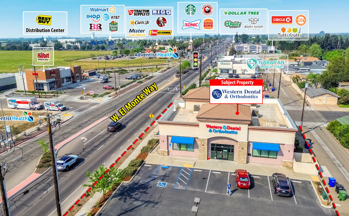 Pictures of Retail, Office property located at 285 W EL MONTE WAY, DINUBA, CA 93618 for sales - image #1