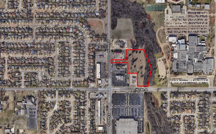 Pictures of Land property located at South Santa Fe Avenue and W. 15th Street, Edmond, OK 73003 for sales - image #1