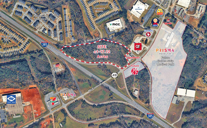 Pictures of Land, Retail property located at N Woods Dr & McCarter Rd, Fountain Inn, SC 29644 for sales - image #1