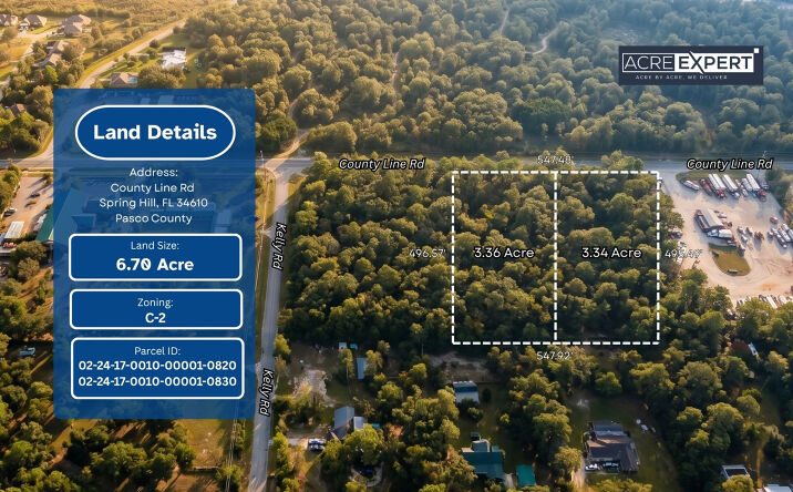 Pictures of Land property located at County Line Road, Spring Hill, FL 34610 for sales - image #1