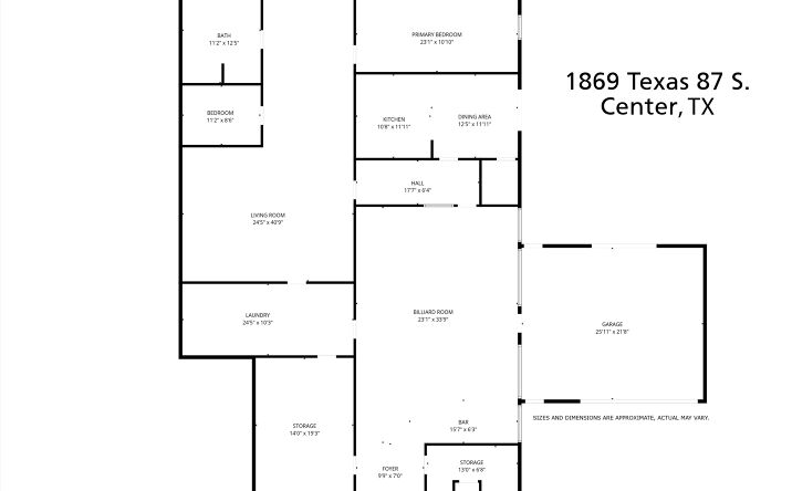 Pictures of Industrial, Mixed Use, Office, Special Purpose property located at 1869 Texas 87 S, Center, TX 75935 for sales - image #1