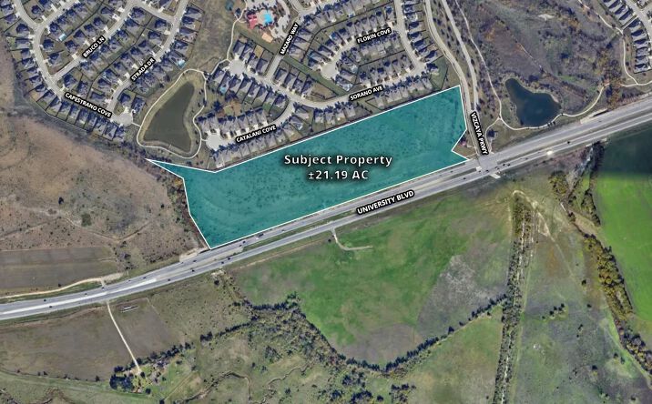 Pictures of Land property located at University Boulevard at Vizcaya Parkway, Round Rock, TX 78665 for sales - image #1