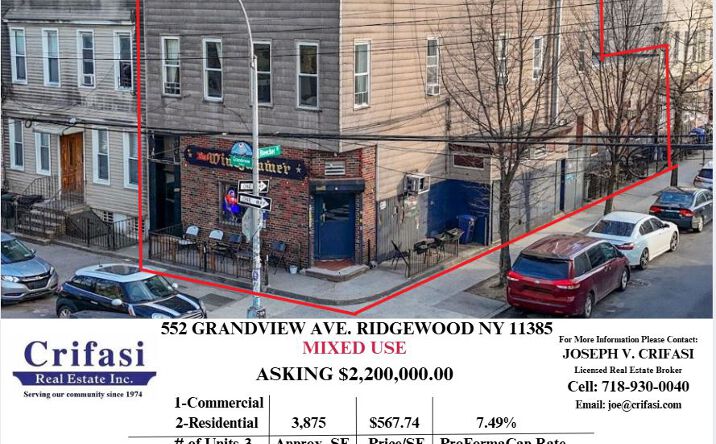 Pictures of Mixed Use, Multifamily, Retail property located at 5-52 Grandview Ave, New York, NY 11385 for sales - image #1