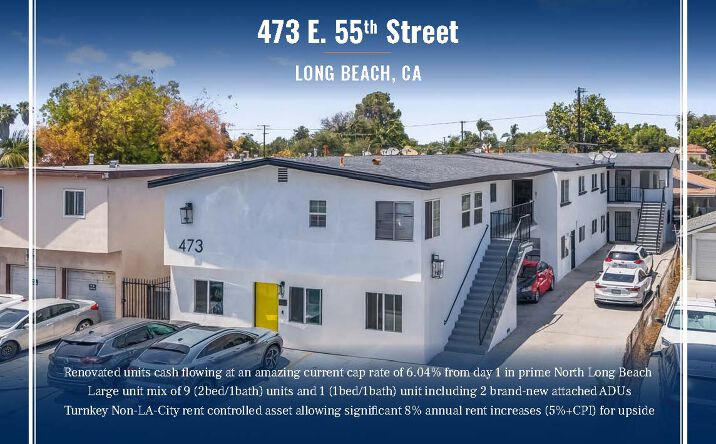 Pictures of Multifamily property located at 473 E. 55th Street, Long Beach, CA 90805 for sales - image #1
