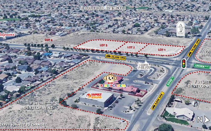 Pictures of Retail, Land property located at Sage Road Southwest & Unser Boulevard Southwest, Albuquerque, NM 87121 for sales - image #1