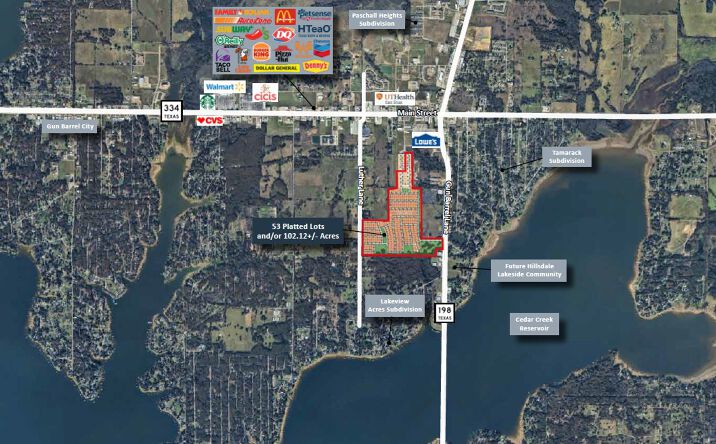 Pictures of Land property located at 103 Wesson St, Gun Barrel City, TX 75156 for sales - image #1