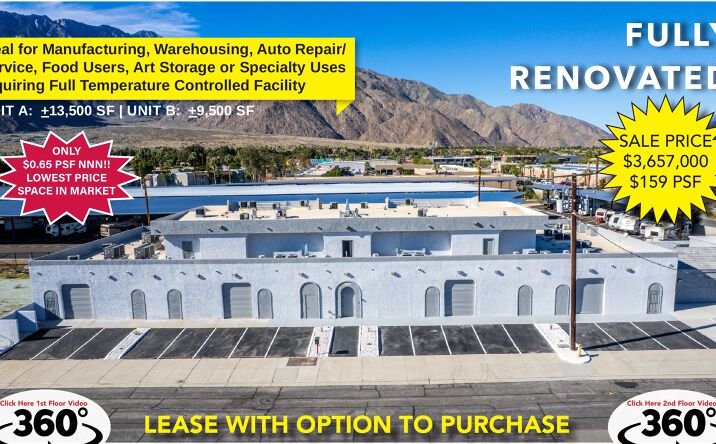 Pictures of Industrial property located at 3535 N Anza Road, Palm Springs, CA 92262 for sales - image #1