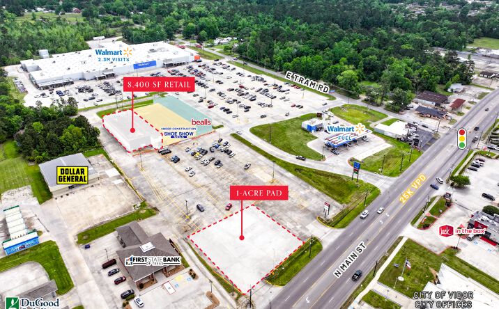Pictures of Land, Retail property located at 1380 N Main St, Vidor, TX 77662 for sales - image #1