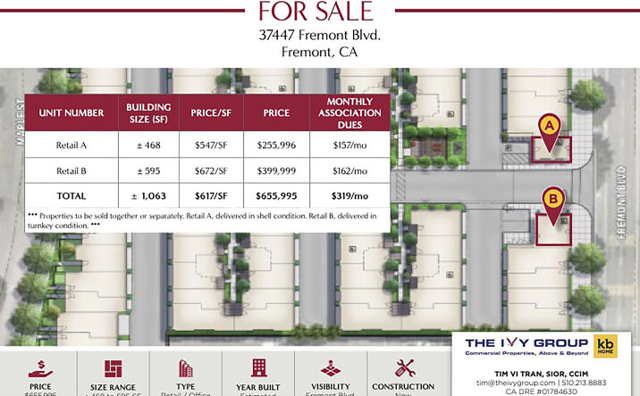 Pictures of Retail, Office, Mixed Use property located at 37447 FREMONT BLVD, FREMONT, CA 94536-3755 for sales - image #1