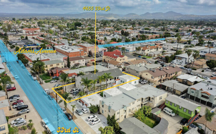 Pictures of Multifamily property located at 4655 33rd Street, San Diego, CA 92116 for sales - image #1