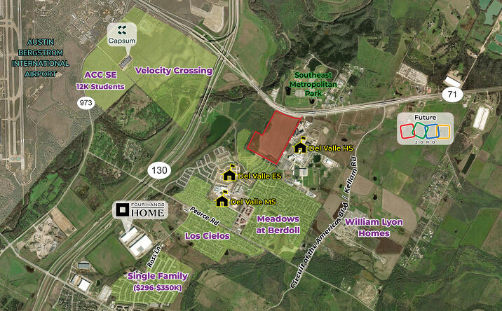 Pictures of Land property located at Hwy 71 & SH 130, Del Valle, TX 78617 for sales - image #1