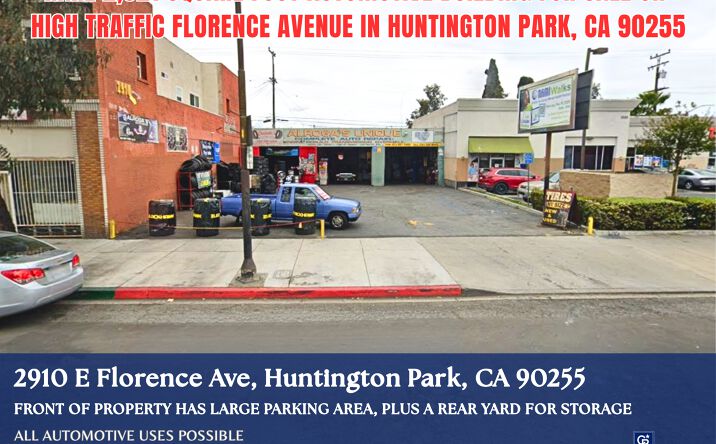Pictures of Retail, Industrial property located at 2910 E Florence Avenue, Huntington Park, CA 90255 for sales - image #1
