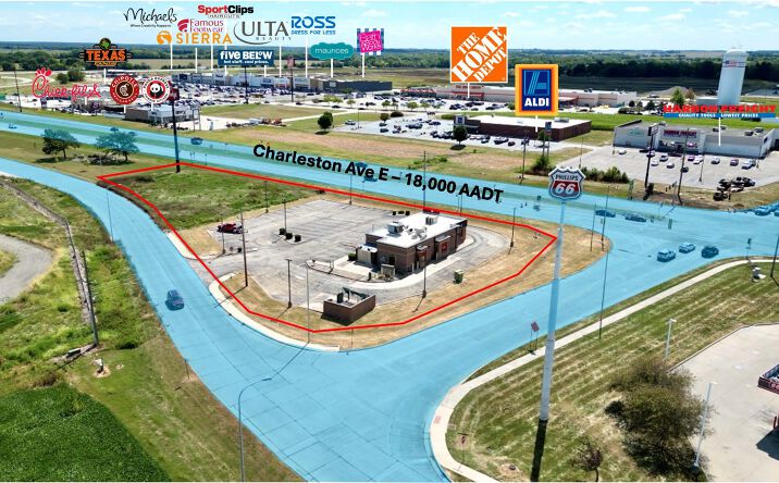 Pictures of Retail property located at 1209 Broadway Avenue East, Mattoon, IL 61938 for sales - image #1