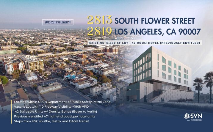 Pictures of Land property located at 2819 Flower Street, Los Angeles, CA 90007 for sales - image #1