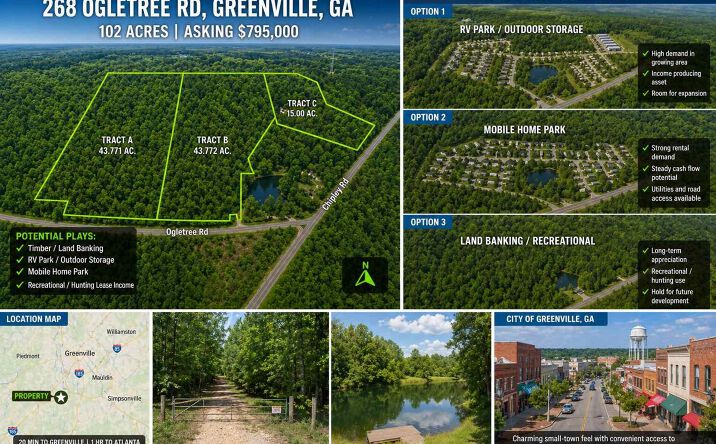 Pictures of Land property located at 268 Ogletree Rd, Greenville, GA 30222-4419 for sales - image #1