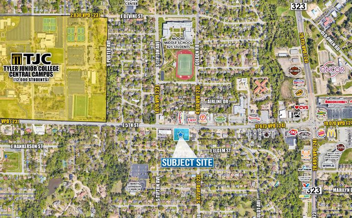 Pictures of Land property located at 2119 E 5th Street, Tyler, TX 75701 for sales - image #1