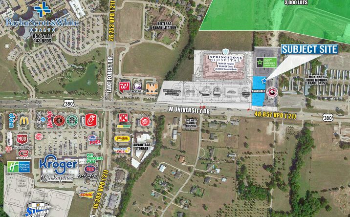 Pictures of Land property located at NEQ of Hwy 380 & Lake Forest Dr, McKinney, TX 75071 for sales - image #1