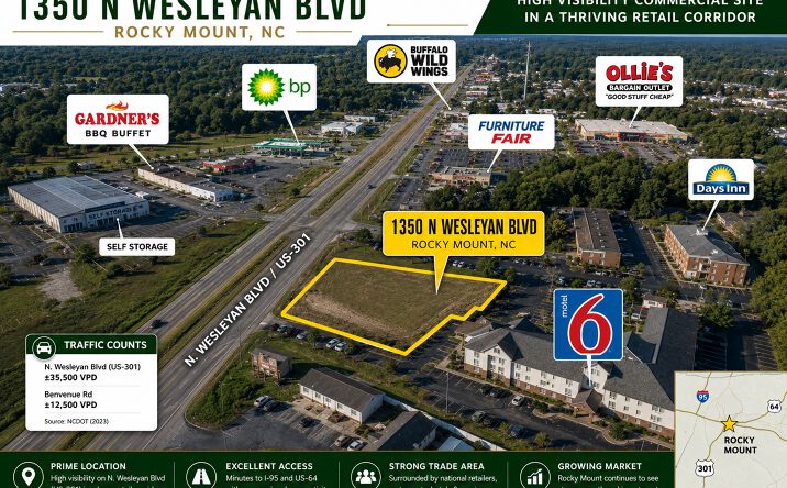 Pictures of Land property located at 1350 N WESLEYAN BLVD, ROCKY MOUNT, NC 27804 for sales - image #1