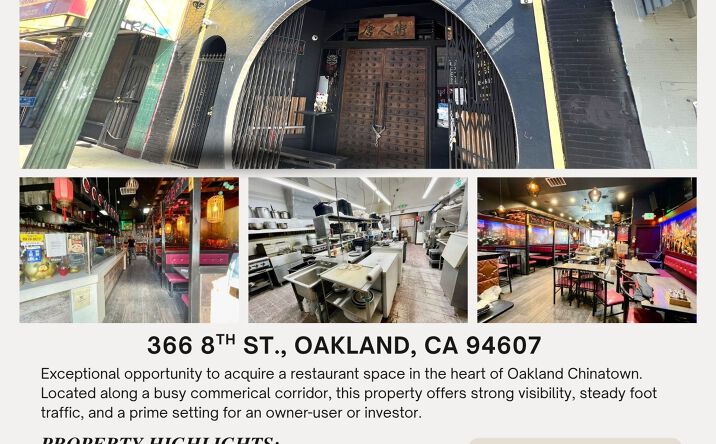 Pictures of Mixed Use, Retail, Hospitality property located at 366 8th St., Oakland, CA 94607 for sales - image #1