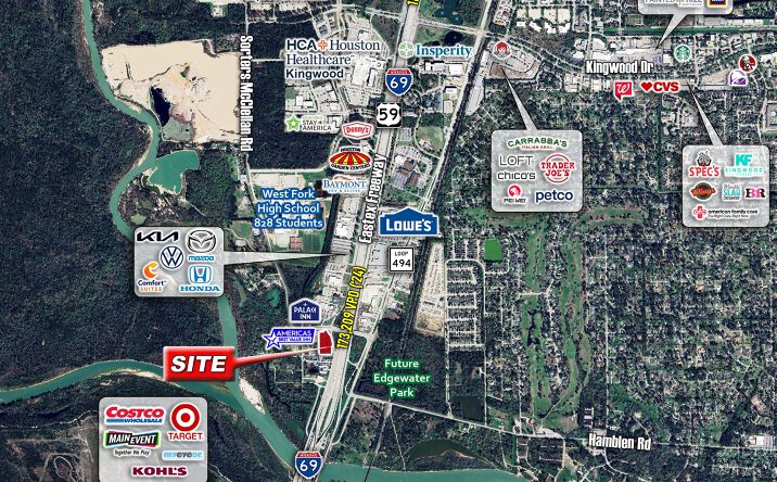 Pictures of Retail, Land property located at 21910 Highway 59 N, Kingwood, TX 77339-2842 for sales - image #1