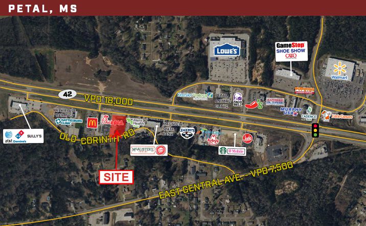 Pictures of Retail, Land property located at 1156 Evelyn Gandy Parkway, Petal, MS 39465 for sales - image #1