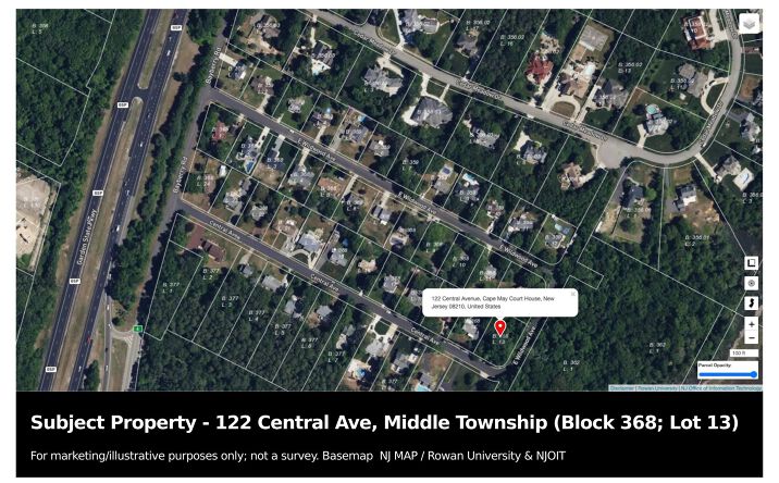 Pictures of Land property located at 122 Central Avenue, Cape May Court House, NJ 08210-2817 for sales - image #1