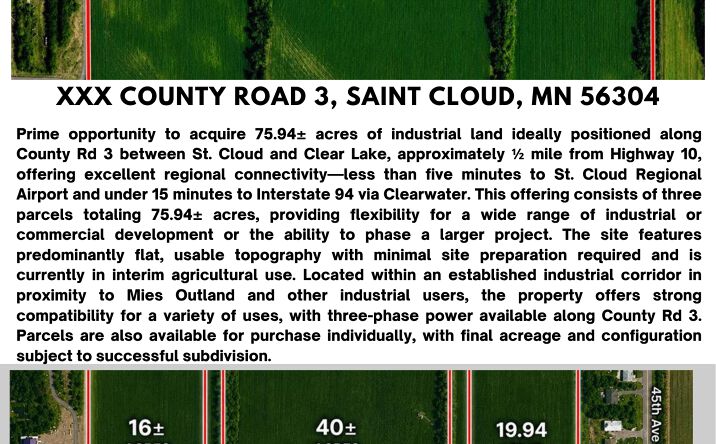 Pictures of Land property located at XXX County Road 3, St. Cloud, MN 56304 for sales - image #1