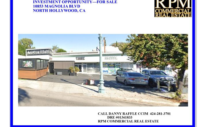 Pictures of Retail property located at 10853-10865 Magnolia Blvd, North Hollywood, CA 91601 for sales - image #1