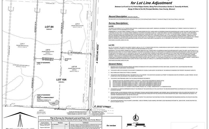 Pictures of Land, Multifamily property located at LOT 8 259th Street, Cleveland, MO 64734 for sales - image #1
