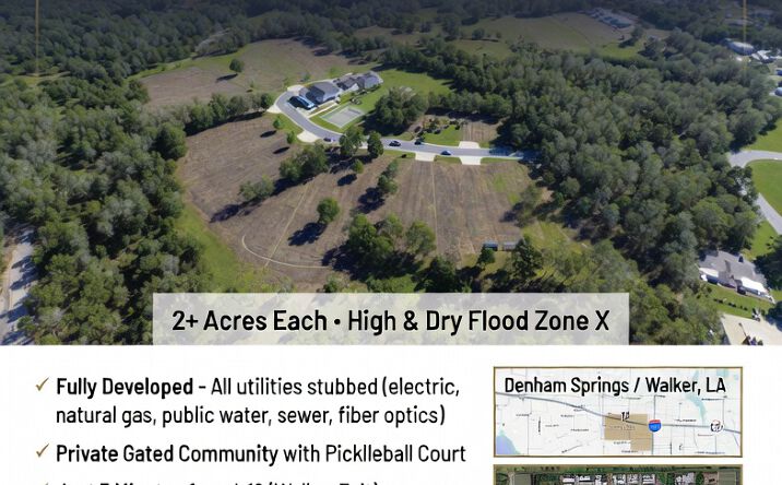 Pictures of Land property located at 24039 Clyde Cockerham Lane, Denham Springs, LA 70726 for sales - image #1