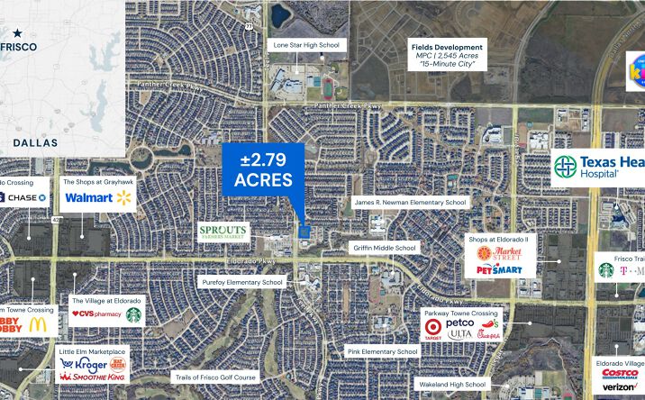 Pictures of Retail, Office, Land property located at NEQ of Teel Pkwy & Eldorado Pkwy, Frisco, TX 75033 for sales - image #1