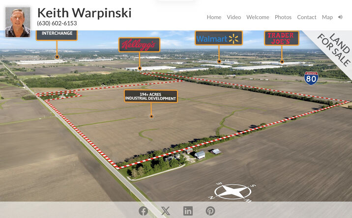 Pictures of Land, Industrial property located at 194 acres W Holt Road, Minooka, IL 60447 for sales - image #1