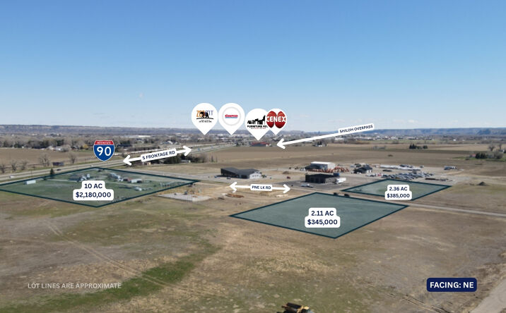 Pictures of Land property located at 8522 S Frontage Rd 2.36 AC, Billings, MT 59101 for sales - image #1