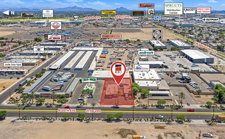 Pictures of Retail, Industrial property located at 5541 N 59TH AVE, GLENDALE, AZ 85301-5804 for sales - image #1