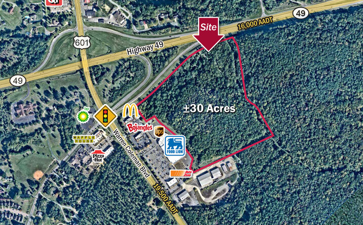 Pictures of Land property located at Highway 601 & 49, Concord, NC 28025 for sales - image #1