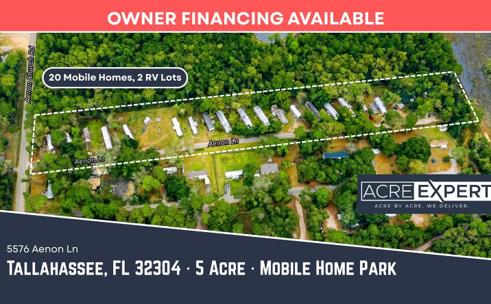 Pictures of Mobile Home Park property located at 5576 Aenon Lane, Tallahassee, FL 32304 for sales - image #1