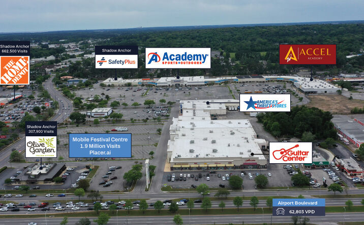 Pictures of Retail property located at 3725 Airport Boulevard, Mobile, AL 36608 for sales - image #1