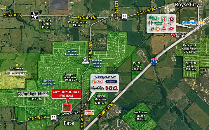 Pictures of Land property located at 401 W Dogwood Trail, Fate, TX 75087 for sales - image #1