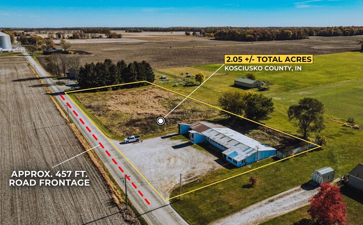 Pictures of Land property located at 2.05 +/- Acres: Hog Buying Station near Clunette Elevator, Atwood, IN 46502 for sales - image #1