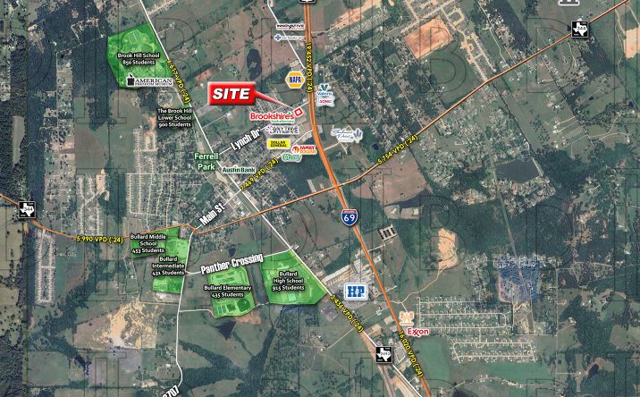 Pictures of Retail, Land property located at SWQ I-69 & Lynch Dr., Bullard, TX 75757 for sales - image #1
