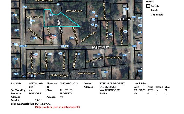 Pictures of Multifamily, Land, Mobile Home Park property located at 42 Mingo Dr, Ehrhardt, SC 29081 for sales - image #1