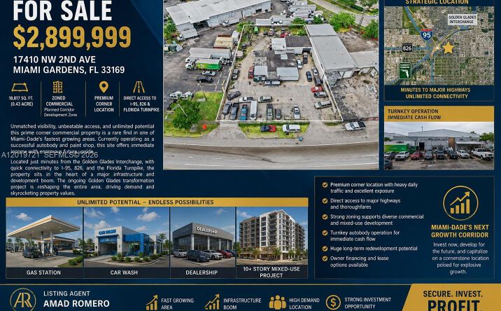Pictures of Industrial, Retail property located at 17410 NW 2nd Ave, Miami Gardens, FL 33169 for sales - image #1