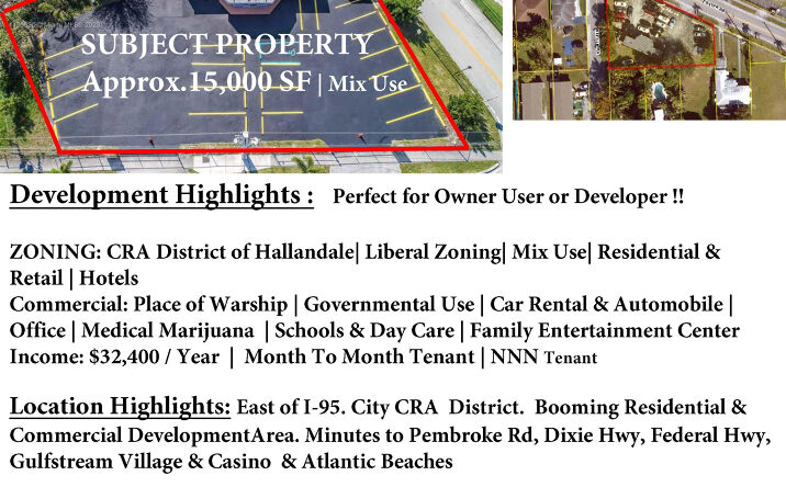 Pictures of Retail, Land property located at 820 FOSTER RD, HALLANDALE BEACH, FL 33009 for sales - image #1