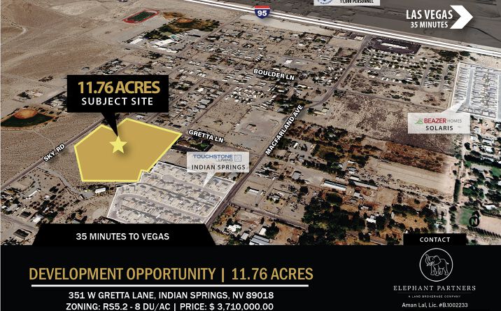Pictures of Land property located at 351 W Gretta Lane, Indian Springs, NV 89018 for sales - image #1