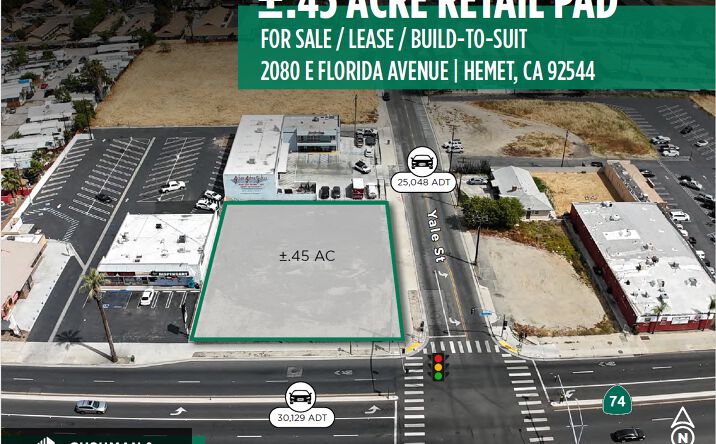Pictures of Retail, Land property located at 2080 E FLORIDA AVE, HEMET, CA 92544-4727 for sales - image #1