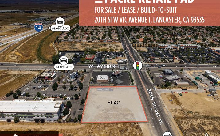 Pictures of Retail, Office, Land property located at VAC/20TH STW VIC AVE M, LANCASTER, CA 93534 for sales - image #1