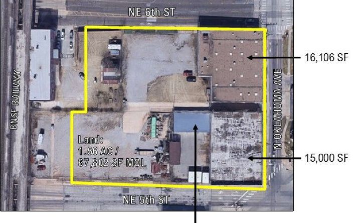 Pictures of Industrial property located at 601 & 621 N Oklahoma Ave, Oklahoma City, OK 73102 for sales - image #1