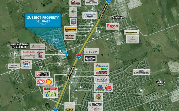 Pictures of Land property located at 351 W FM 487, JARRELL, TX 76537-1118 for sales - image #1