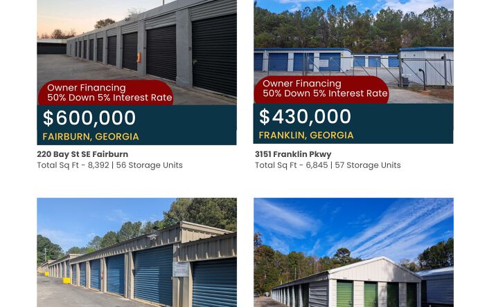 Pictures of Self Storage property located at 127 Commerce Str, Fayetteville, GA 30214, 1210 Georgia Hwy 16, Newnan, GA 30263, 3151 Franklin Prkwy, Franklin, GA 30217, 220 Bay Street South East, Fairburn, GA 30213 for sales - image #1