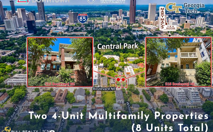 Pictures of Multifamily property located at 516 Boulevard Northeast, Atlanta, GA 30308, 518 Boulevard Northeast, Atlanta, GA 30308 for sales - image #1